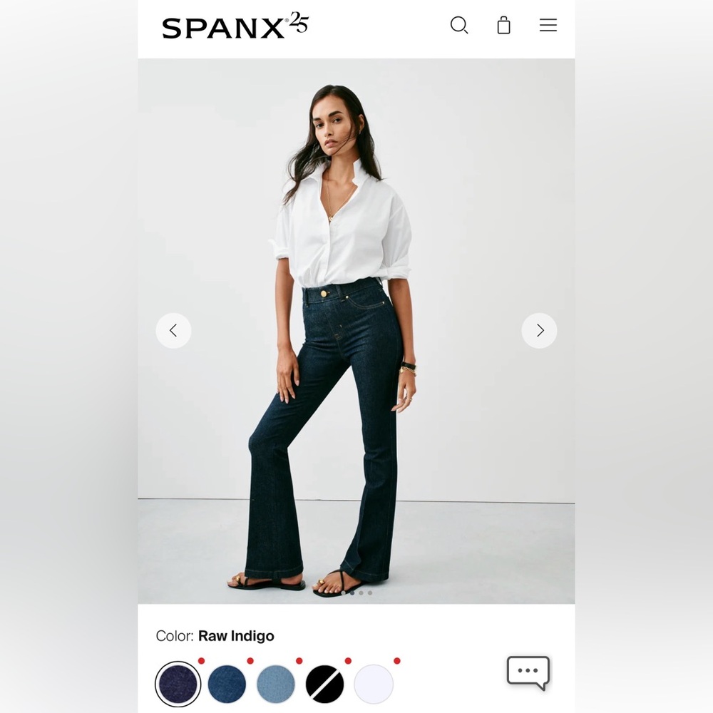 SPANXshape™ Original EveryWear
Flare Jeans in Raw Indigo - Petite Small